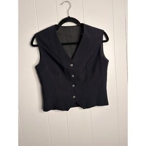 Black Wilfred Button Up Vest Top Size 0